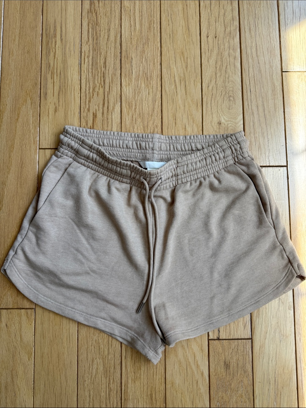 H&M Women's Light Brown Athletic Drawstring Shorts